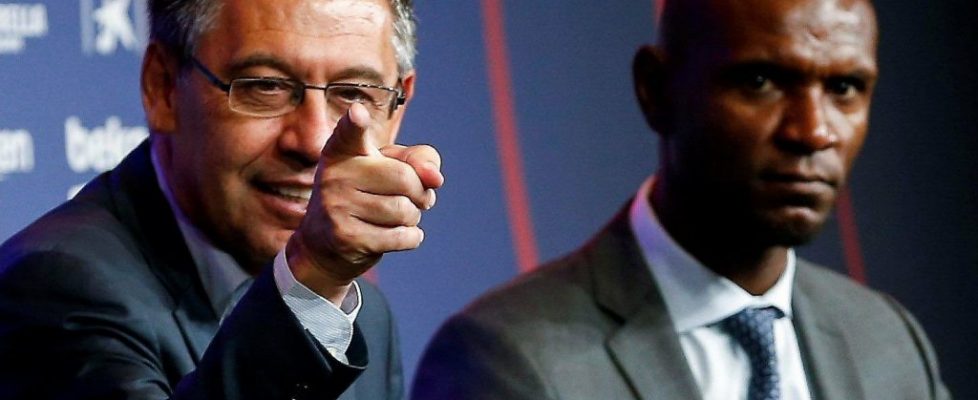 josep-maria-bartomeu-y-eric-abidal-en-la-rueda-de-prensa-de-presentacion-de-antoine-griezmann-efe