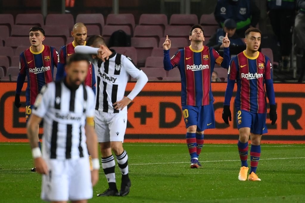 Messi celebrando el gol. Fuente: Getty Images