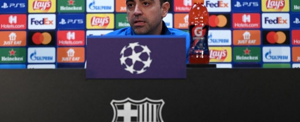 Xavi Hernández durante la rueda de prensa. Fuente: Getty Images
