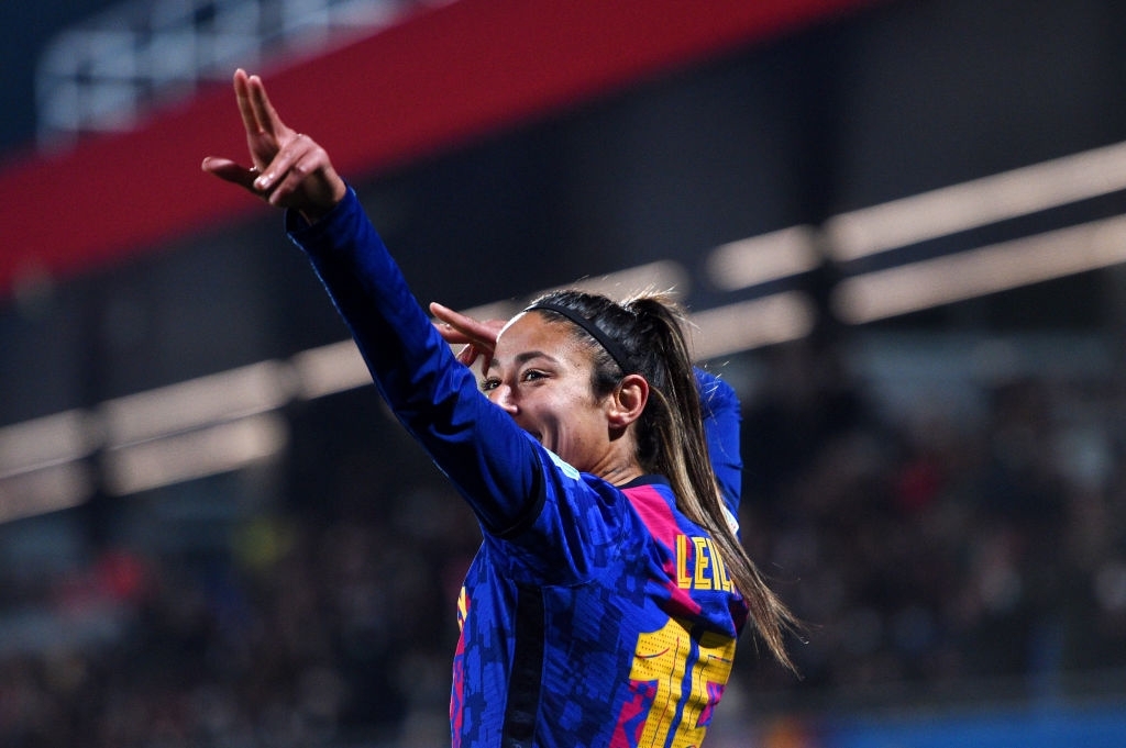 Leila celebra su gol ante el Koge. Fuente: Getty Images