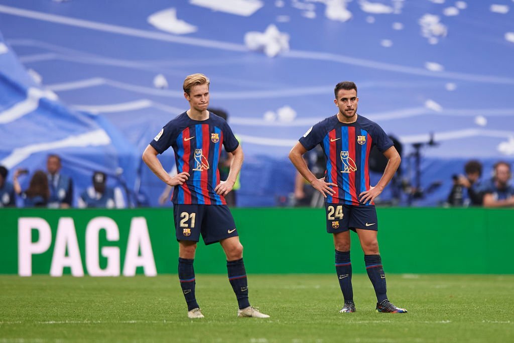 Frenkie de Jong y Eric Garcia se lamentan con la derrota del Barça