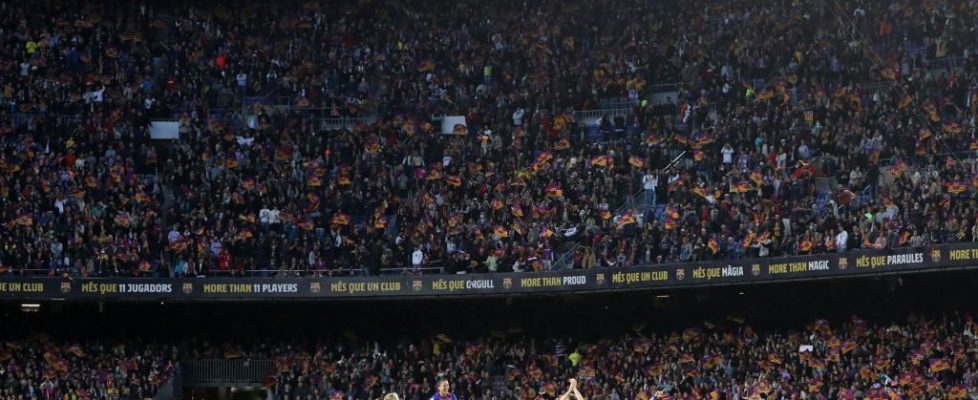 Las jugadoras del Barça en el Camp Nou. Fuente: Getty Images